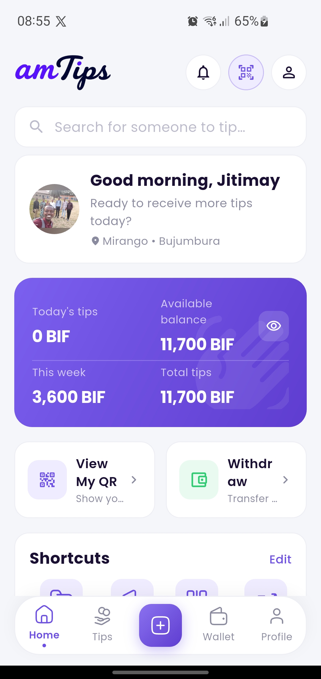 amTips screen